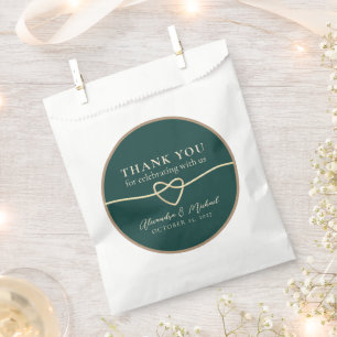 Smaragdgrüne Hochzeitsgunst-Tüte Geschenktütchen