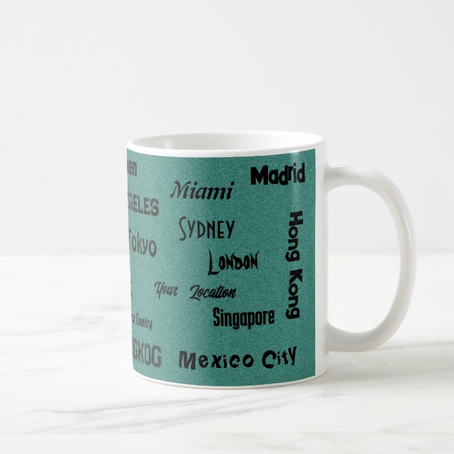 smaragdgrüne Megastadt Kaffeetasse (Rechts)