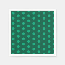 Smaragdgrüne Polka-Punkte Serviette
