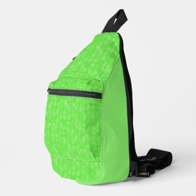 smaragdgrüne Punkte Crossbody Bag (Rechte Ecke)