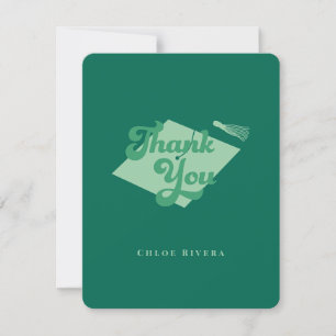 Smaragdgrüne Quaste Dankeschön-Karte Dankeskarte