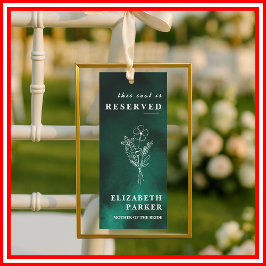 Smaragdgrüne Sitzplatzmarke Einladung