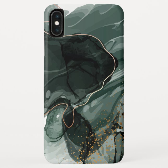 Smaragdgrüne und goldene Marmorplatte, Marmorhinte Case-Mate iPhone Hülle (Rückseite)