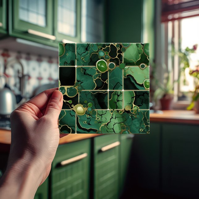 Smaragdgrüne Wanddekoration Moderne schicke Mosaik Fliese (Von Creator hochgeladen)