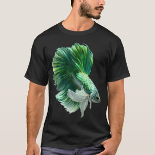 Smaragdgrüner Betta Siamesischer Kampffisch mit Fl T-Shirt