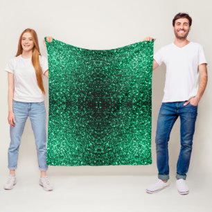 Smaragdgrüner falscher Glitter funkelt Fleecedecke