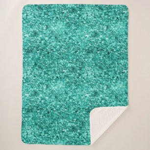 Smaragdgrüner Glitter-Geburtstag Sherpadecke