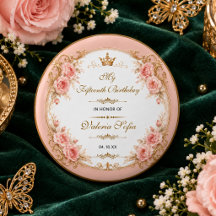 Smaragdgrüner Gold Schmetterling Quinceañera 15.