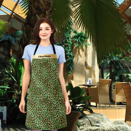 Smaragdgrüner Leopardenname Schürze