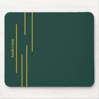 Smaragdgrünes Gold Geometrisches Benutzerdefiniert Mousepad