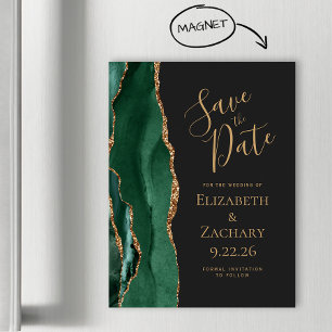 Smaragdgrünes Goldachat Dunkler Magnet Save-the-Da
