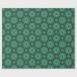 Smaragdgrünes Mandala-Design Geschenkpapier