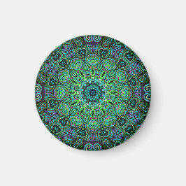 Smaragdgrünes Mandala-Design Magnet