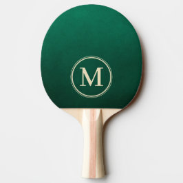 Smaragdgrünes Monogramm Tischtennis Schläger