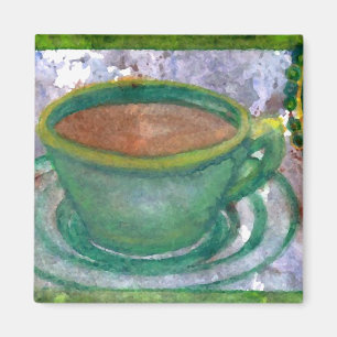 Smaragdkaffee CricketDiane Kaffee-Kunst Magnet