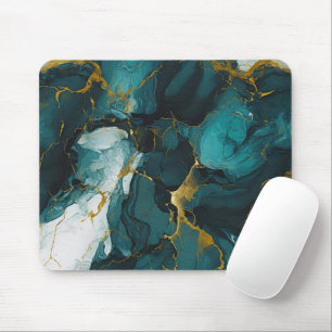 Smaragdmarmor mit goldenen Adern Mousepad