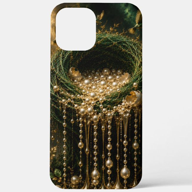 Smaragdnest-Perlen-Kaskaden-iPhone-Hülle Case-Mate iPhone Hülle (Rückseite)