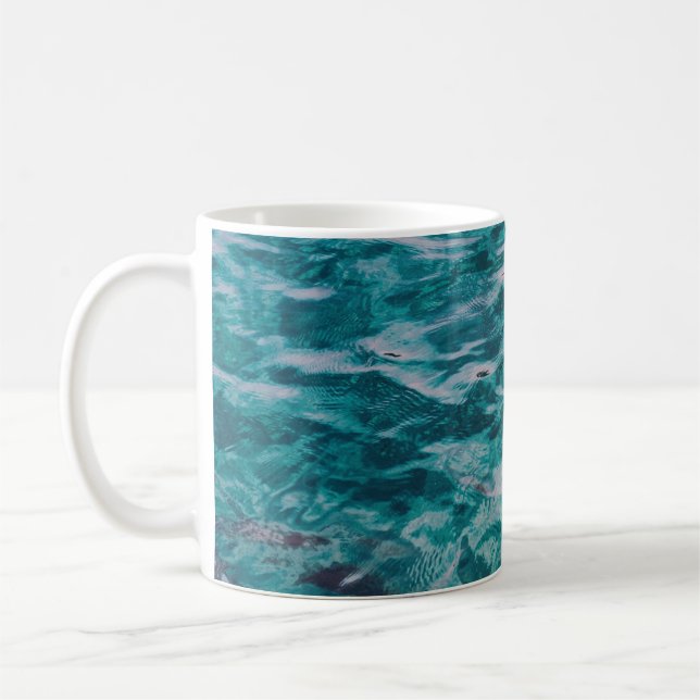 Smaragdozeanwellen Kaffeetasse (Links)