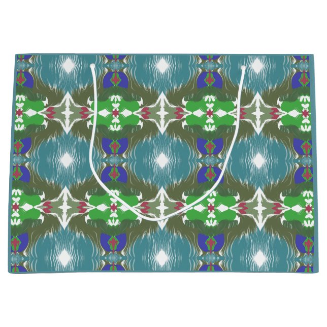 Smaragdtiden-Kaleidoskop Große Geschenktüte (Vorderseite)