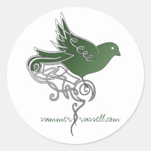 Smaragdvogelaufkleber Runder Aufkleber