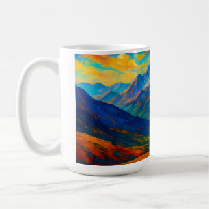 Smaragdwald-Aquarell-Leinwand Kaffeetasse