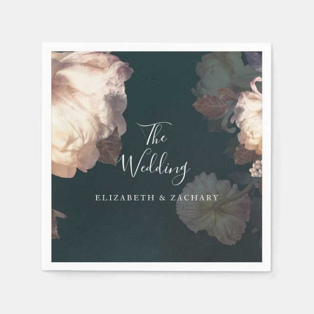 Smarald Antique Vintage Hochzeittisch Napkins Serviette (Vorderseite)