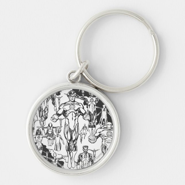 Smarald Dawn Cover, Schwarz und Weiß Schlüsselanhänger (Vorne)