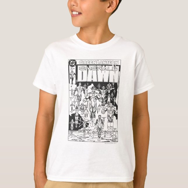 Smarald Dawn Cover, Schwarz und Weiß T-Shirt (Vorderseite)