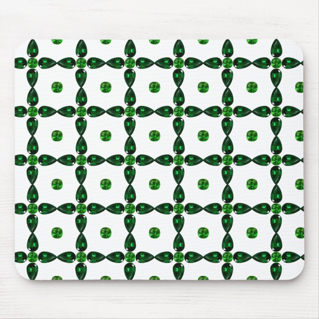 Smarald Gemstone Art, grün Mousepad (Vorne)