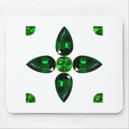 Smarald Gemstone Art, grün Mousepad
