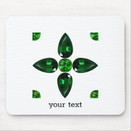 Smarald Gemstone Art, grün Mousepad