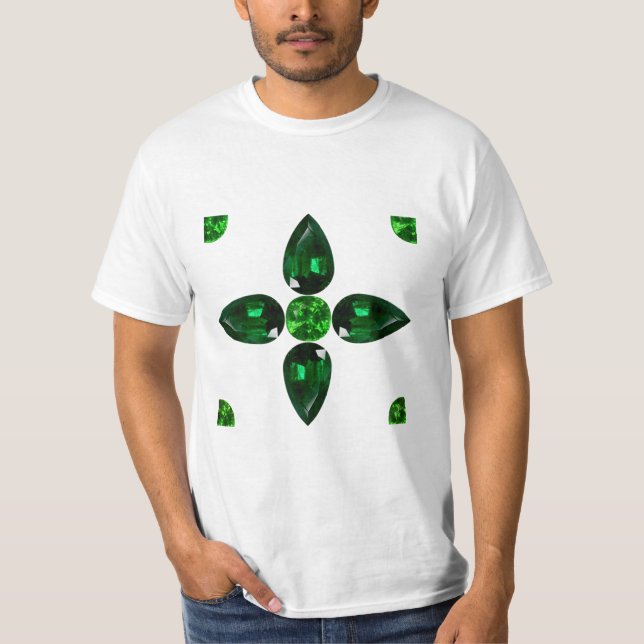 Smarald Gemstone Art, grün T-Shirt (Vorderseite)