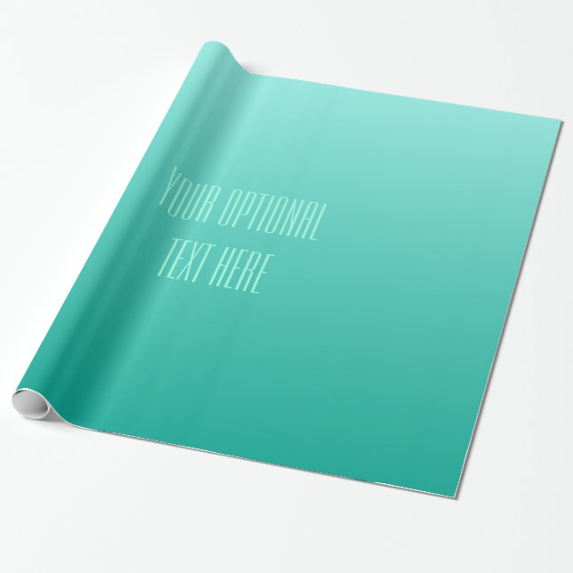 Smarald Gradient, benutzerdefiniertes Textrahpapie Geschenkpapier (Ungerollt)