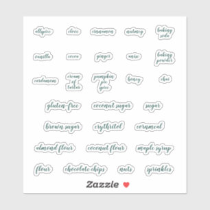 Smarald Green Baking Labels