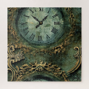 Smarald Green Rustic Steampunk Clock (1) Puzzle