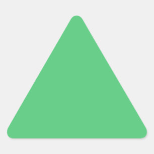 Smarald Green Solid Color Dreieckiger Aufkleber