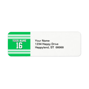 Smarald Green White Team Jersey Name