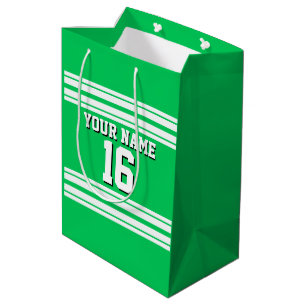 Smarald Green White Team Jersey Name Mittlere Geschenktüte