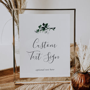 Smarald Greenery Cards & Gifts Custom Text Sign Poster