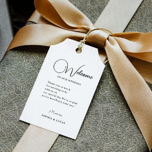Smarald Greenery Wedding Begrüßungstags Geschenkanhänger