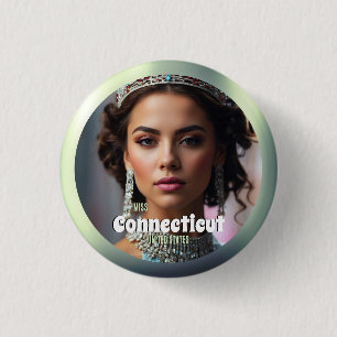 Smarald Shine Pageant Button Button Custom Foto