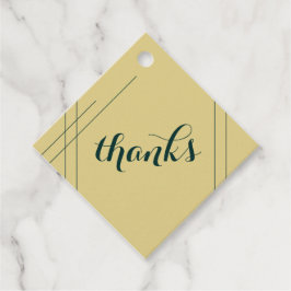 Smarald und Gold Art Deco Gastgeschenk Hochzeit Ta Geschenkanhänger