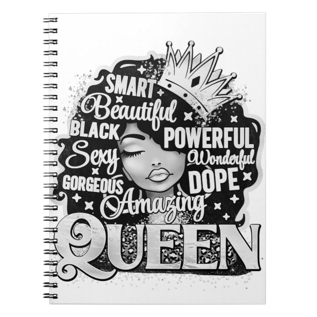 Smart Beautiful Phantastisch Black Queen Melanin S Notizblock (Vorderseite)