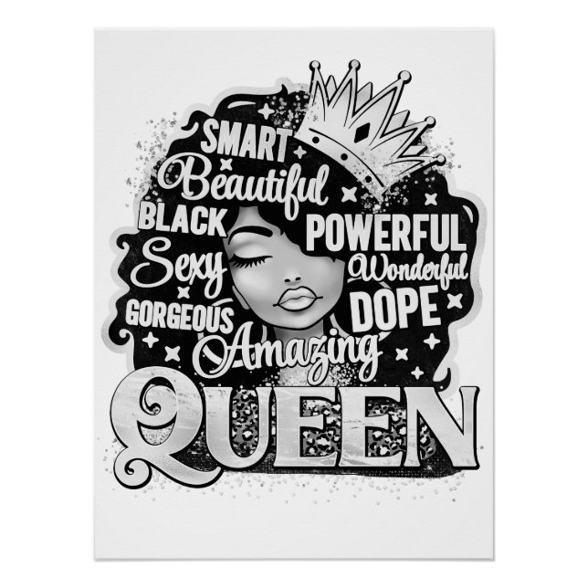 Smart Beautiful Phantastisch Black Queen Melanin S Poster (Vorderseite)