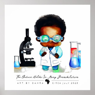 Smart Black Kid Poster