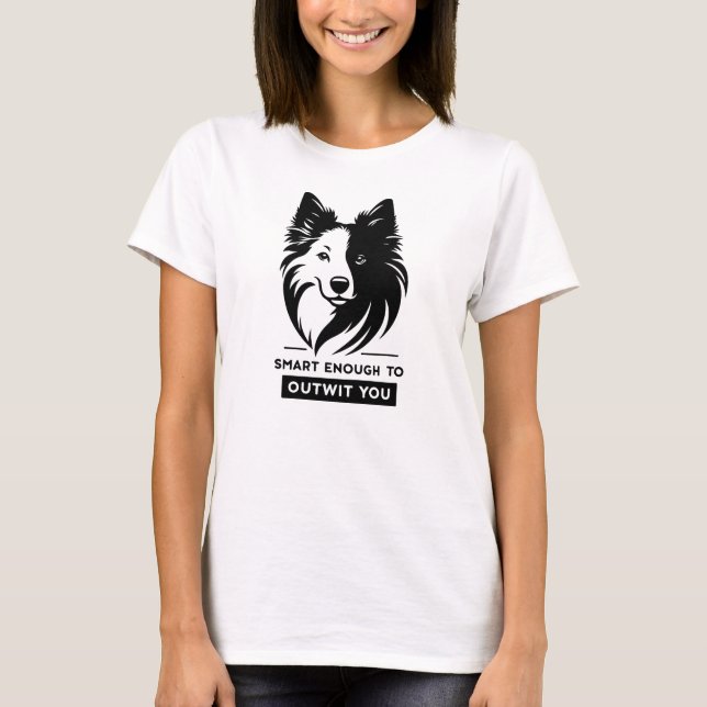 Smart Border Collie T-Shirt (Vorderseite)