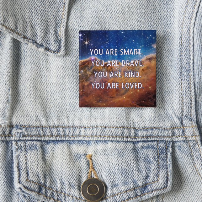 Smart Brave Kind liebt anpassbarer Schlüsselanhäng Button (Von Creator hochgeladen)