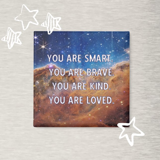 Smart Brave Kind liebt anpassbarer Schlüsselanhäng Magnet (Von Creator hochgeladen)