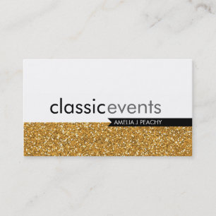 SMART BUSINESS CARD Einfache Glitterwirkung Gold Visitenkarte