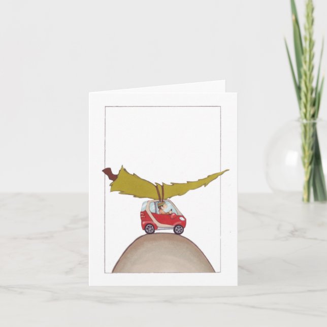 Smart Car Urlaubskarte Feiertagskarte (Vorderseite)